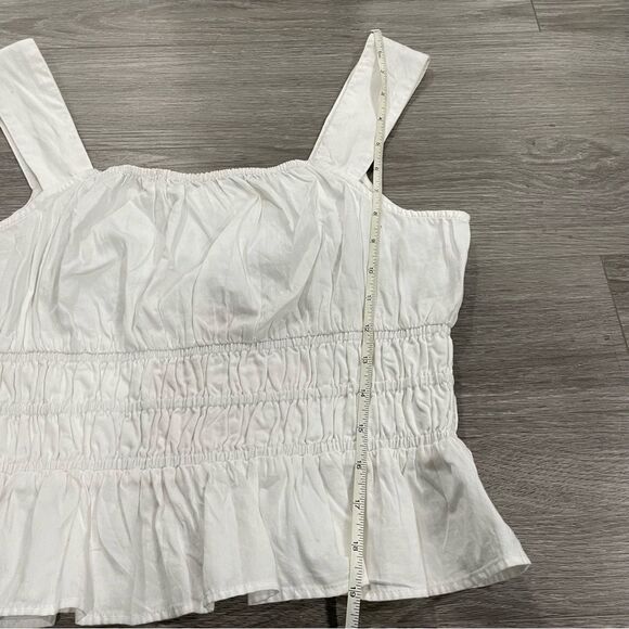 Avec Les Filles White Rushed Tank Top - Picture 5 of 7